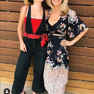 Black free people overalls